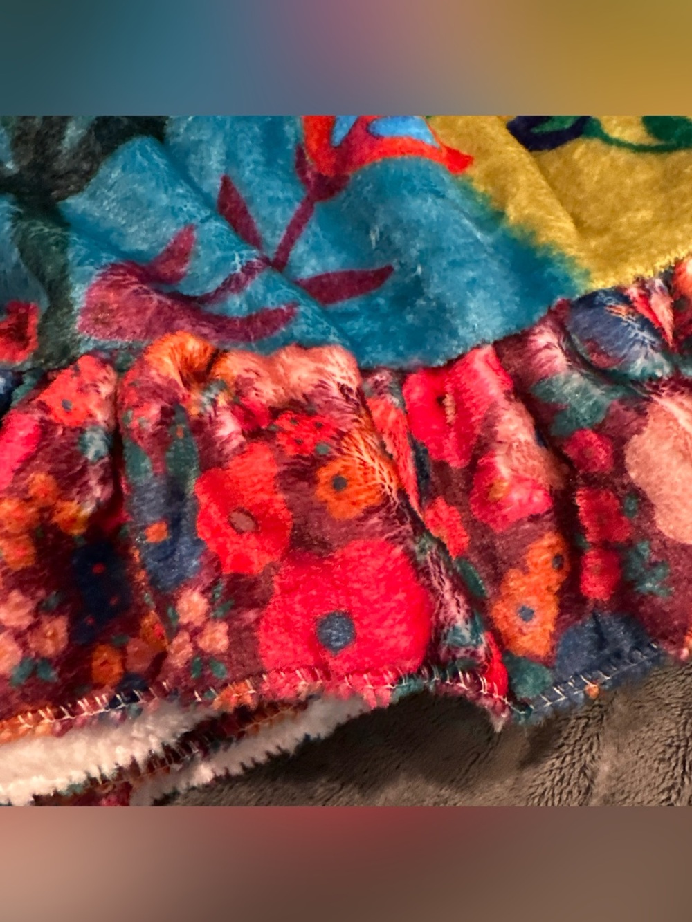 NWT Natural Life Towel Wrap Floral Plush S/M Boho Spa Shower Beach Coverup - Picture 10 of 13
